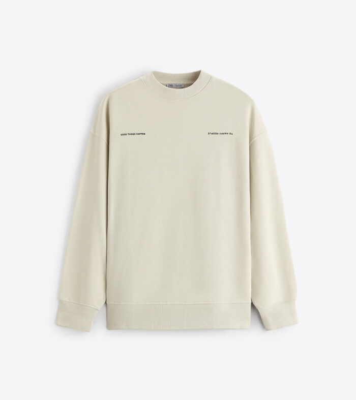 TEXT PRINT SWEATSHIRT